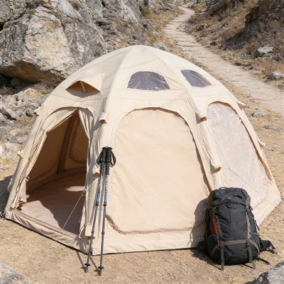 Палатка с геодезическим куполом для глэмпинга